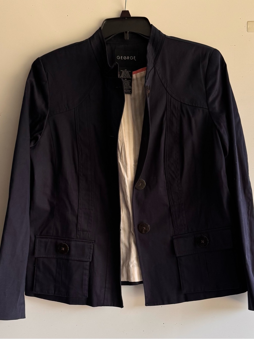 George Navy Women's Button Down Jacket